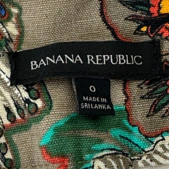 Banana Republic Petite Explorer Cotton/Linen Floral High‎ Waist Shorts Sz… - Picture 8 of 10